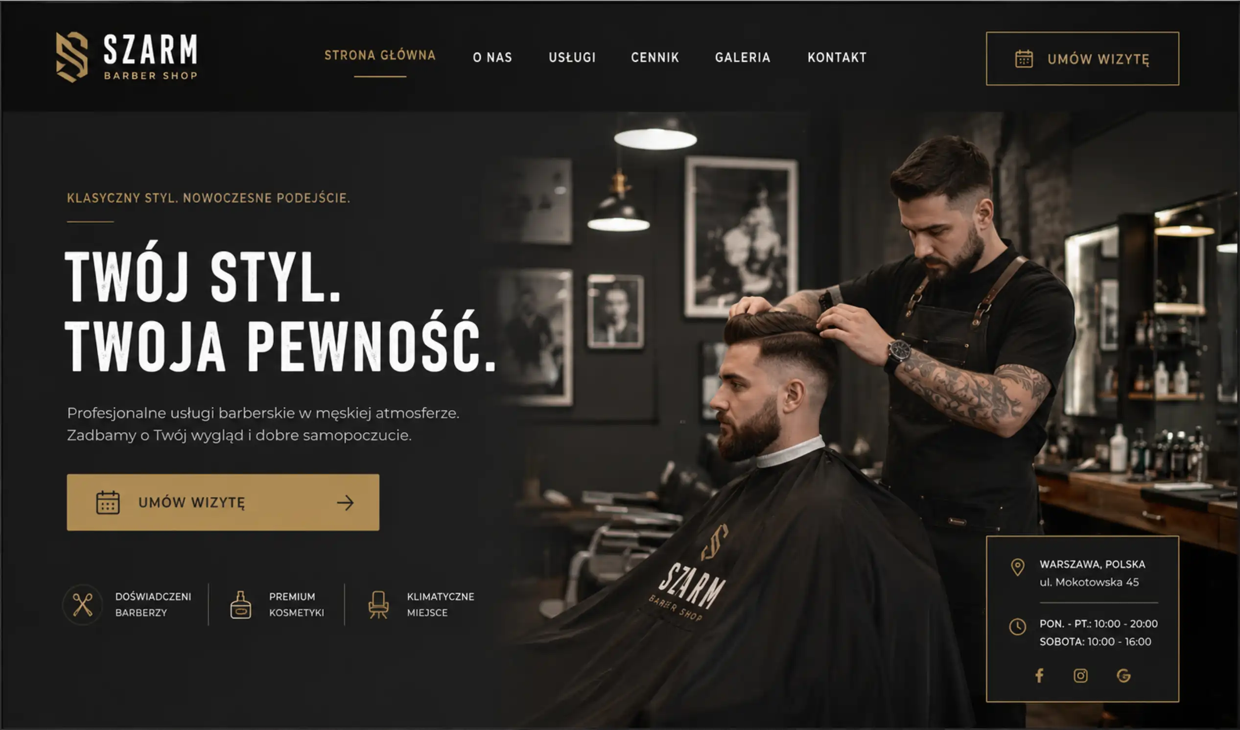 Portfolio fryzjera i cennik usług online